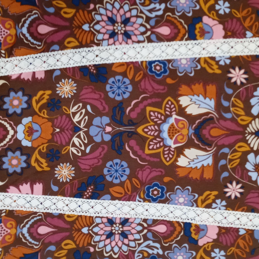 🤎Matilda Jane🤎 - Brown/Cream/Blue Intermission Damask Print Dress - Picture 4 of 14